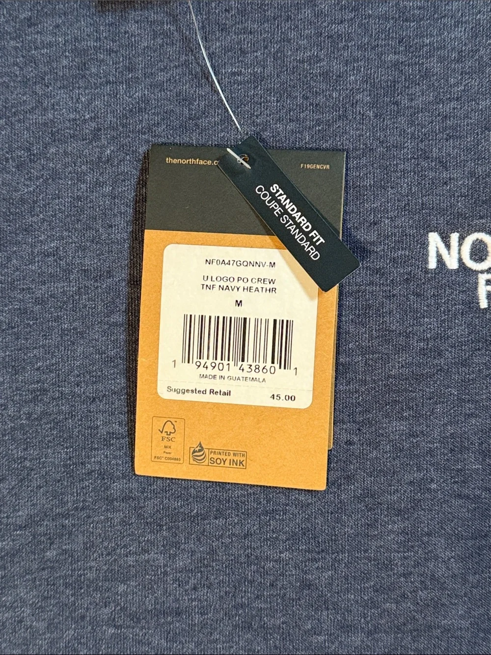 The North Face Men’s Crewneck Sweatshirt - Navy Heather